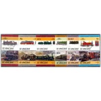 ST. VICENT - ANO 2013 - Y846/57 (1985)-LOCOMOTIVAS A VAPOR,SÉRIE COM 12 SELOS MINT