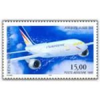 FRANÇA - Y A-63 (1999)-AVIÃO AIRBUS A 300 B4 DENTEADO,13X13,5 MINT CAT - ANO 2013 