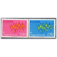 YUGOSLÁVIA - Y1343/1344 (1972) - EUROPA, ESTRELAS SÉRIE COM 2 SELOS MINT - ANO 2013