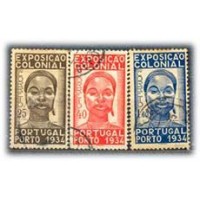 PORTUGAL - Y572/74 (1934)-EXPO COLONIAL DE PORTO,SÉRIE COM 3 SELOS USADOS - ANO 2013