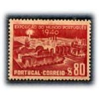 PORTUGAL - Y613 (1940) - 8° CENTENÁRIO DA FUNDAÇÃO E TRICENTENÁRIO DA RESTAURAÇÃO DA NAÇÃO, SELO NOVO SEM GOMA DE 1 SÉRIE DE 8 SELOS CAT. NA 2° COLUNA - ANO 2013 