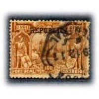 PORTUGAL - Y202 (1911) - SELO DE MADEIRA DO VASCO DA GAMA,100 RÉIS MARROM SELO USADO - ANO 2013 