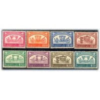 PORTUGAL - Y752/59 (1952)-MUSEU NACIONAL DAS CARRUAGENS,SÉRIE COM 8 SELOS NOVOS COM PONTOS DE FERRUGEM - ANO 2013 