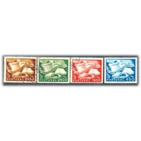 PORTUGAL - Y807/10 (1954)-CAMPANHA EDUCAÇÃO POPULAR,SÉRIE COM 4 SELOS (3 USADOS E 1 NOVO) - ANO 2013 