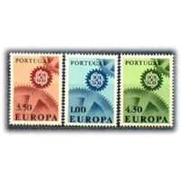 PORTUGAL - Y1007/09 (1967) - TEMA EUROPA, SÉRIE COM 3 SELOS NOVOS COM MARCA DE CHARNEIRA - ANO 2013 