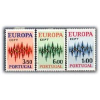 PORTUGAL - Y1150/52 (1972) - TEMA EUROPA SÉRIE COM 3 SELOS NOVOS COM MARCA DE CHARNEIRA - ANO 2013 
