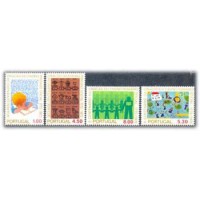 PORTUGAL - Y1196/99 (1973) - 200 ANOS DO ENSINO PRIMÁRIO OFICIAL, SÉRIE COM 4 SELOS COM A GOMA DE QUALIDADE VARIADA - ANO 2013 