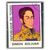 TCHAD - ANO 2013 - Y325 (1977) - HOMENAGEM A SIMON BOLIVAR (1783-1830) - O LIBERTADOR DAS AMÉRICAS - RETRATO  - USADO