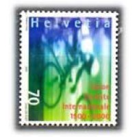 SUÍÇA - Y1653 (2000) CENTENÁRIO DA UNIÃO CICLISTA INTERNACIONAL,SELO MINT - ANO 2013 