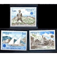 MONACO  - Y 1186/88 (1979) - TEMA EUROPA - HISTORIA POSTAL - SERIE 3 SELOS MINT