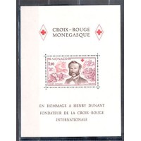 MONACO - Y BL 15 (1978) - CRUZ VERMELHA MONEGASCA - EM HOMENAGEM A HENRY DUNANT - FUNDADOR DA CRUZ VERMELHA - BLOCO MINT