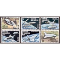 GRENADA GRENADINE - Y 222/27 (1977) - FOGUETES E NAVES ESPACIAIS - SERIE 6 SELOS MINT