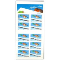 FRANÇA  - BC.3622 (2003)-MELHORES VOTOS,PÁSSARO DO PEITO VERMELHO,CADERNETA COM 10 SELOS MINT AUTO ADESIVOS - ANO 2013