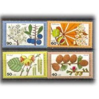 ALEMANHA BERLIN FLORA - Y 568/571(1979) FLORES DAS FLORESTAS SÉRIE 4 SELOS MINT