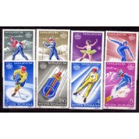 ROMENIA - Y 3483/90 (1984) - OLIMPÍADA DE INVERNO A SARAJEVO - SERIE 8 SELOS MINT 