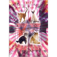 TCHAD - GATOS - 2013 - BLOCO CARIMBADO 