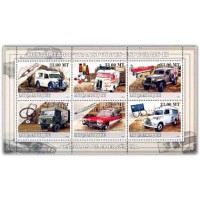 MOÇAMBIQUE - ANO 2013 - TRANSPORTES DE EMERGÊNCIA SÉRIE COM 6 SELOS MINT