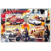 UGANDA - ANO 2013 UGANDA - VEÍCULOS DE EMERGÊNCIA,SÉRIE COM 4 SELOS MINT