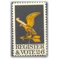 USA - Y847 - 1968 - CONVITE A INSCRIÇÃO E AO VOTO - DEMOCRACIA ÁGUIA SOBRE CATAVENTO - MINT